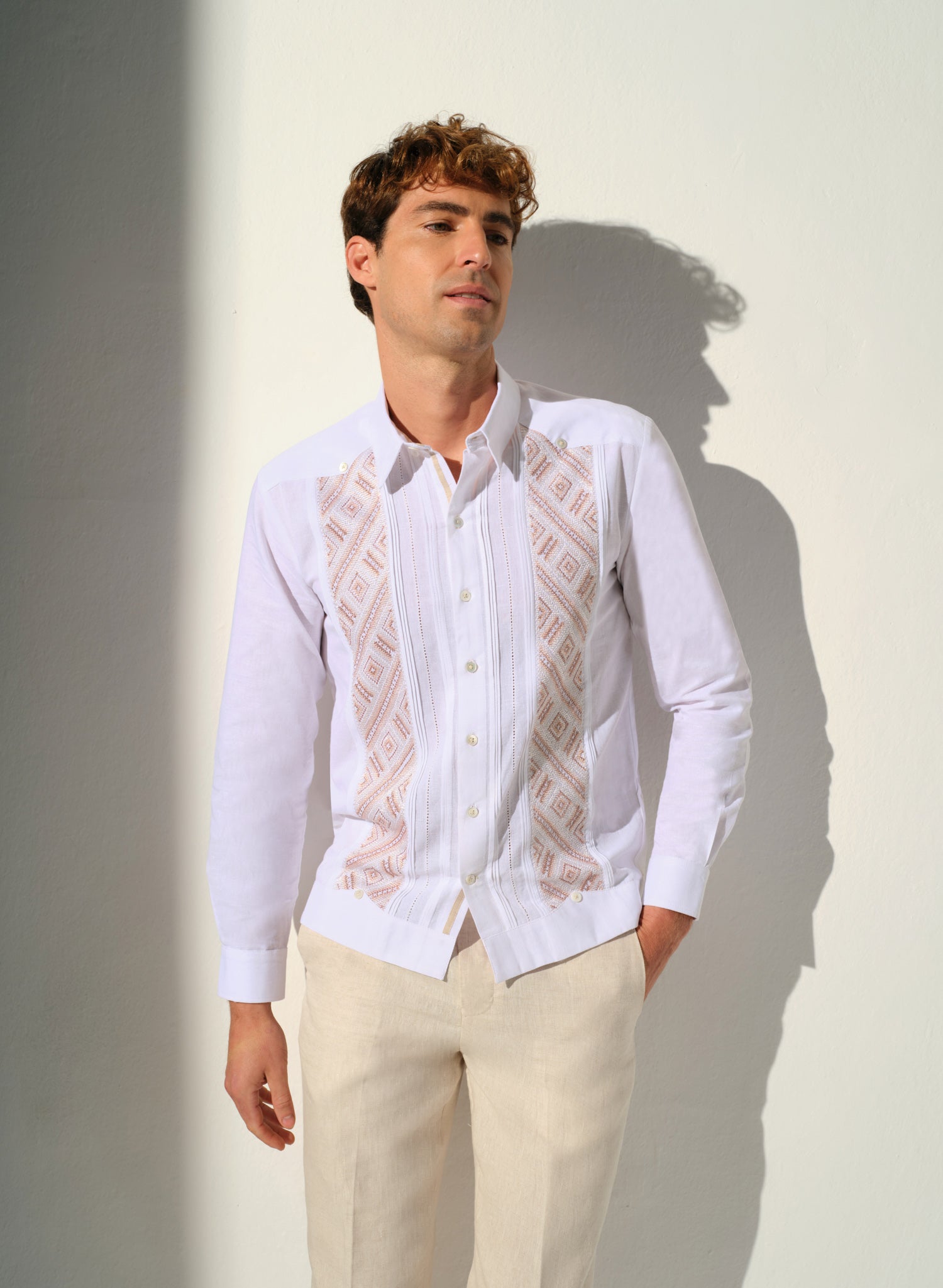 Guayabera Artesanal Cantil Smoke Gray