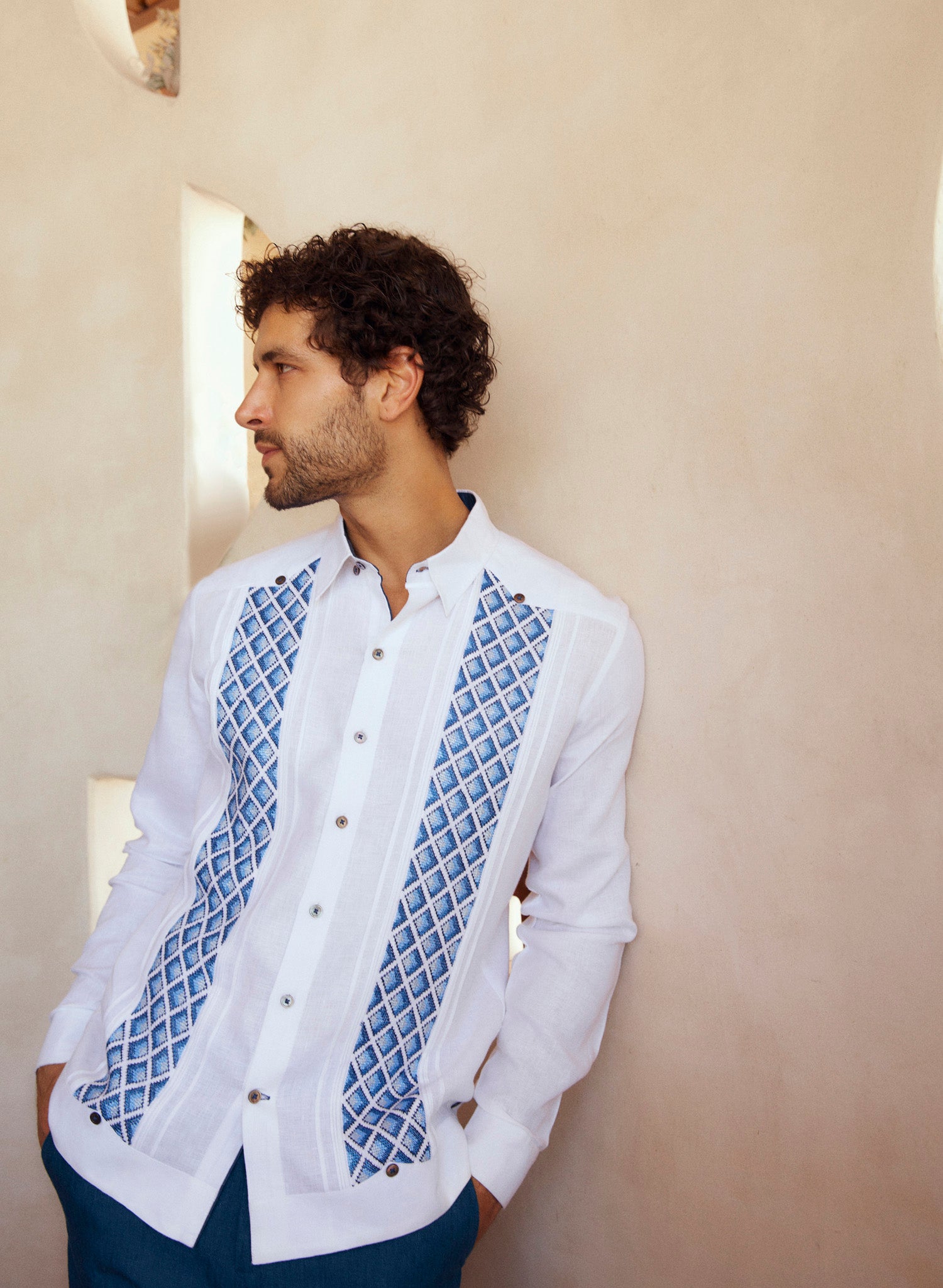 Guayabera Horus Azul