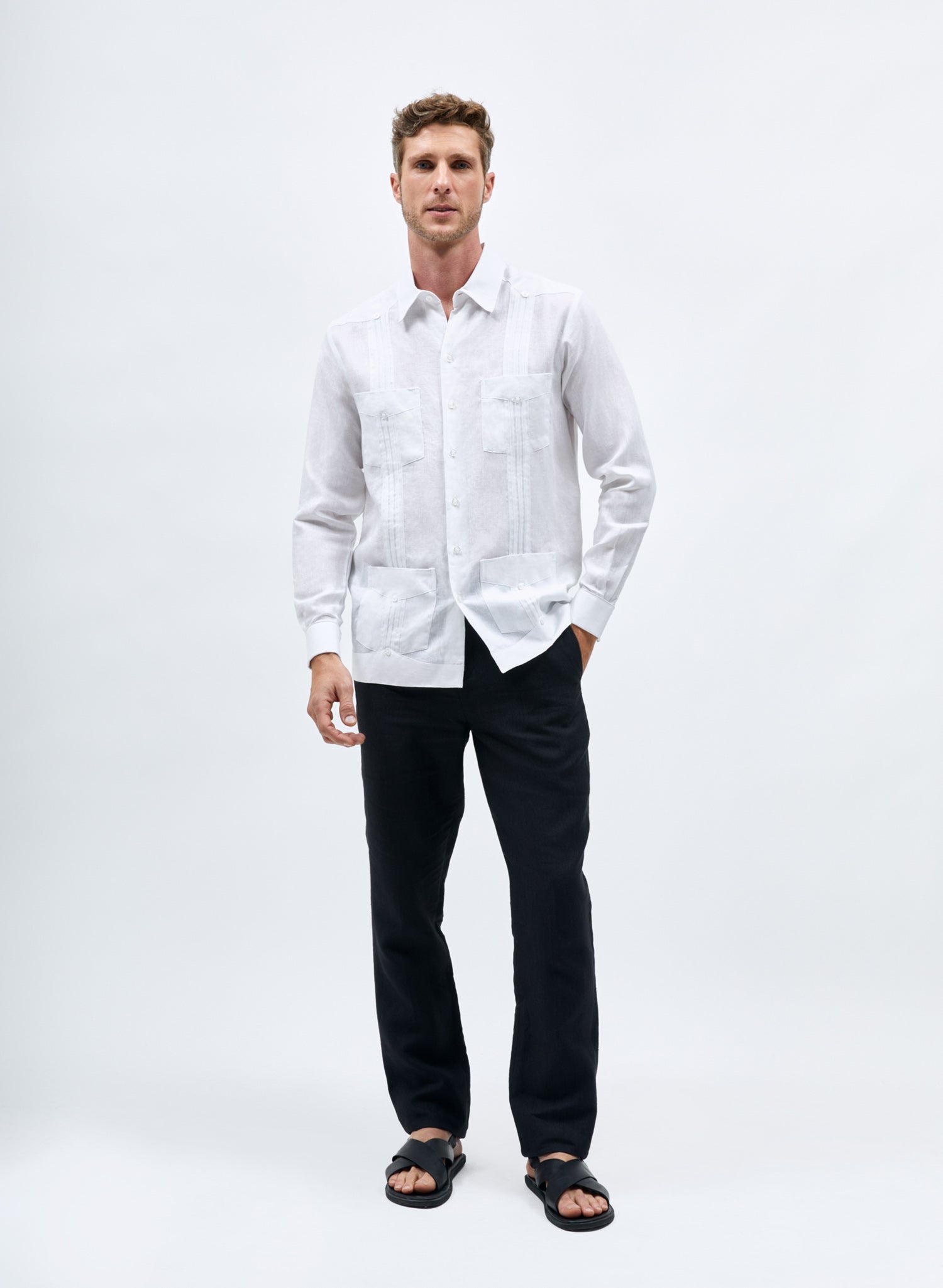 Guayabera y pantalon sale