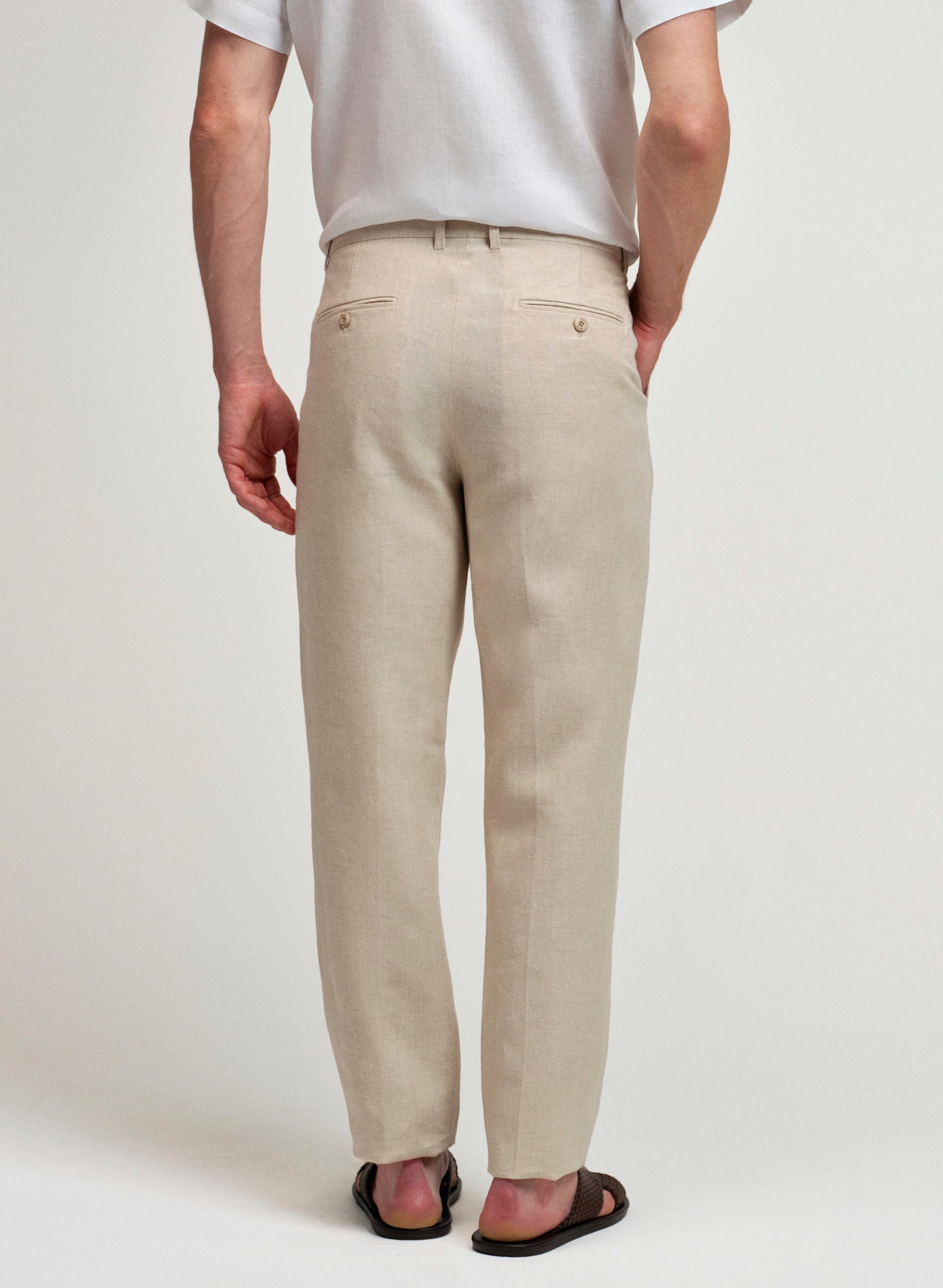 Pantalón Básico Recto beige